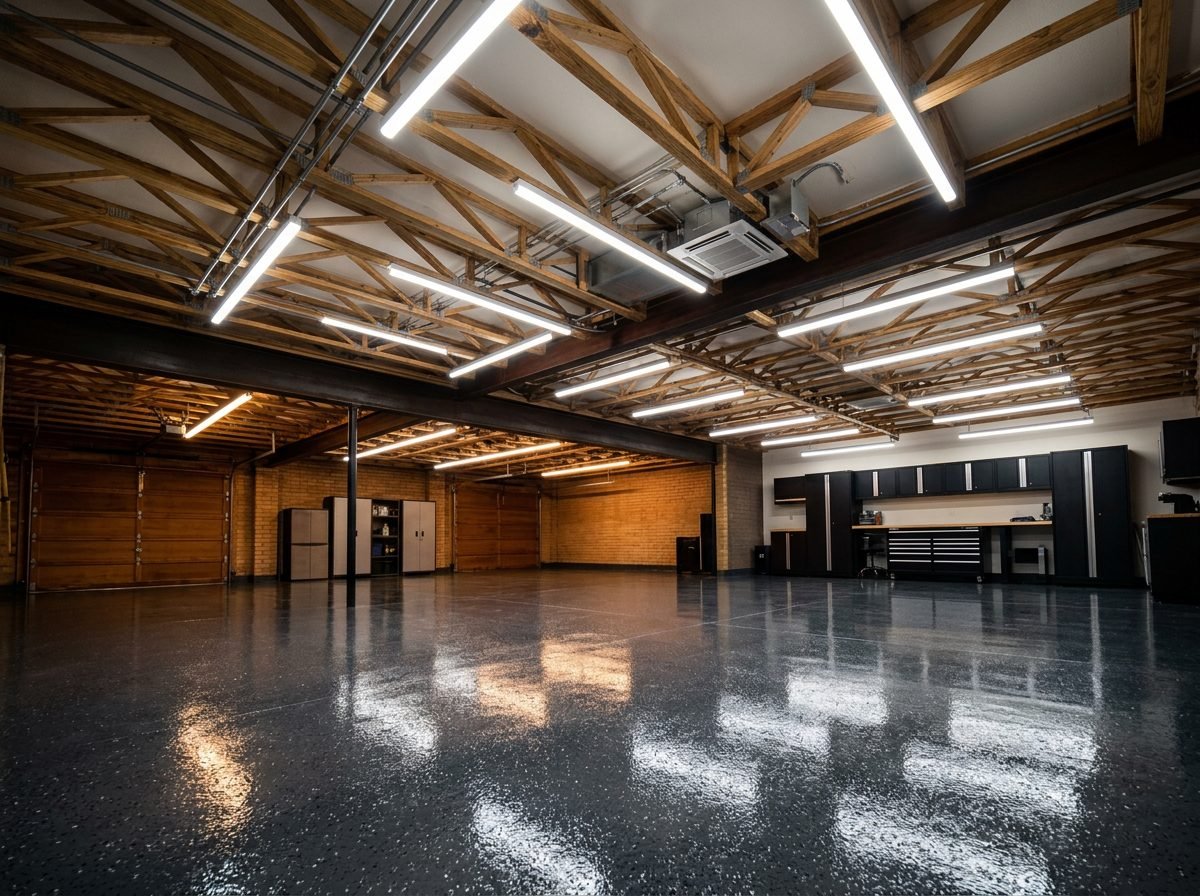 Garage lighting and organization upgrade
